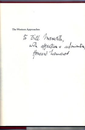 Item #018064 THE WESTERN APPROACHES. POEMS 1973-75. Howard NEMEROV