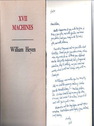 Item #018090 XVII MACHINES. William HEYEN