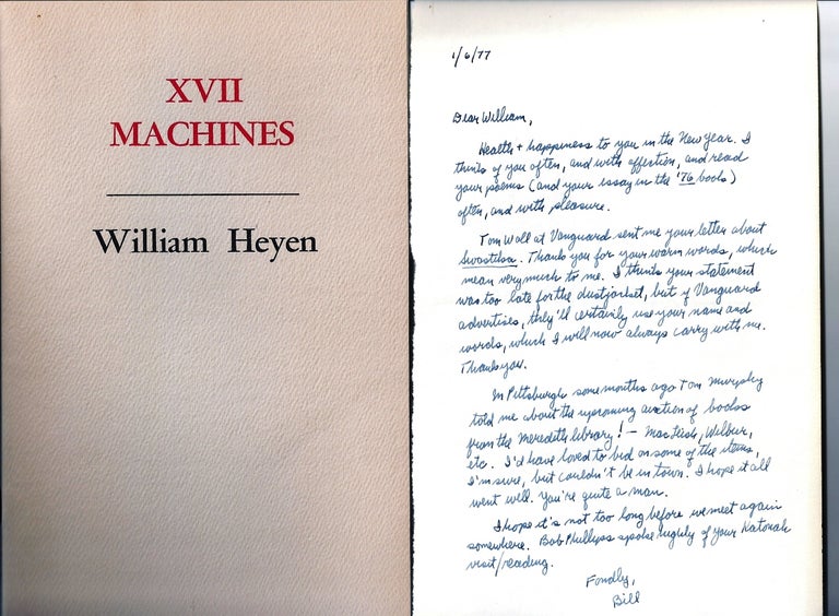 Item #018090 XVII MACHINES. William HEYEN.