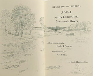 Item #018584 A WEEK ON THE CONCORD AND MERRIMACK RIVERS. Henry David THOREAU