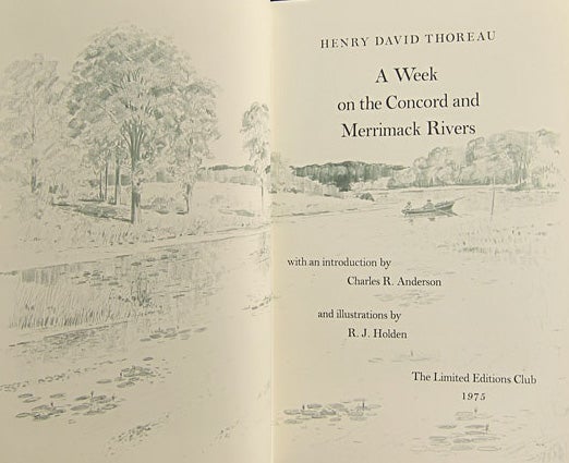 Item #018584 A WEEK ON THE CONCORD AND MERRIMACK RIVERS. Henry David THOREAU.