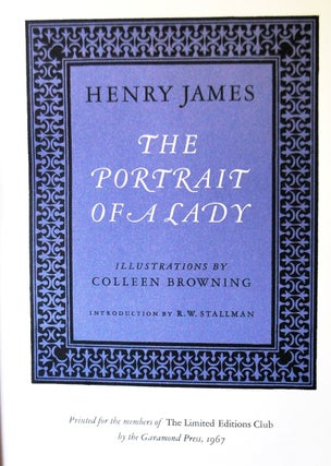 Item #018611 THE PORTRAIT OF A LADY. Henry JAMES