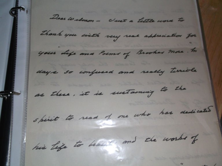 Item #018670 ARCHIVE OF 4 AUTOGRAPHED LETTERS SIGNED. Henry BESTON.