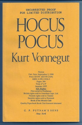 Item #019078 HOCUS POCUS. Kurt VONNEGUT