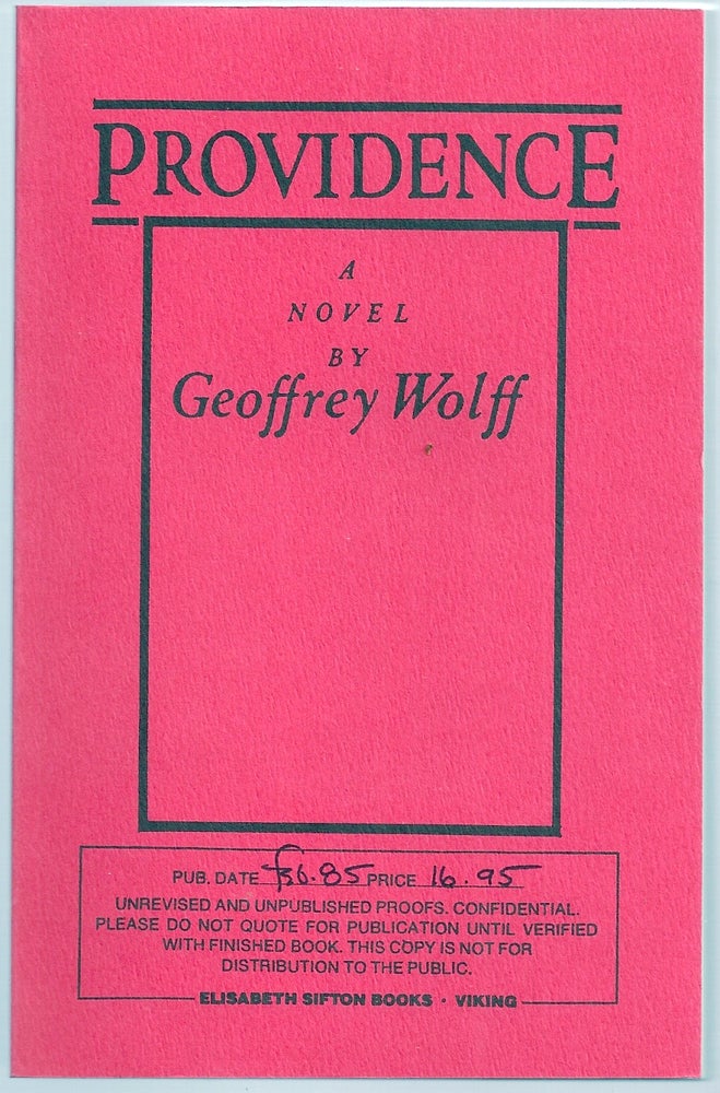 Item #019116 PROVIDENCE. Geoffrey WOLFF.