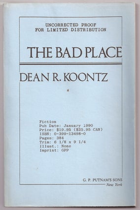 Item #019117 THE BAD PLACE. Dean R. KOONTZ