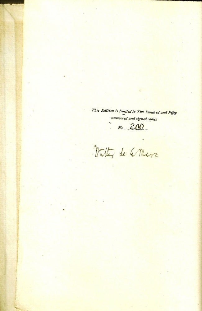 Item #019131 THE VEIL AND OTHER POEMS. Walter DE LA MARE.
