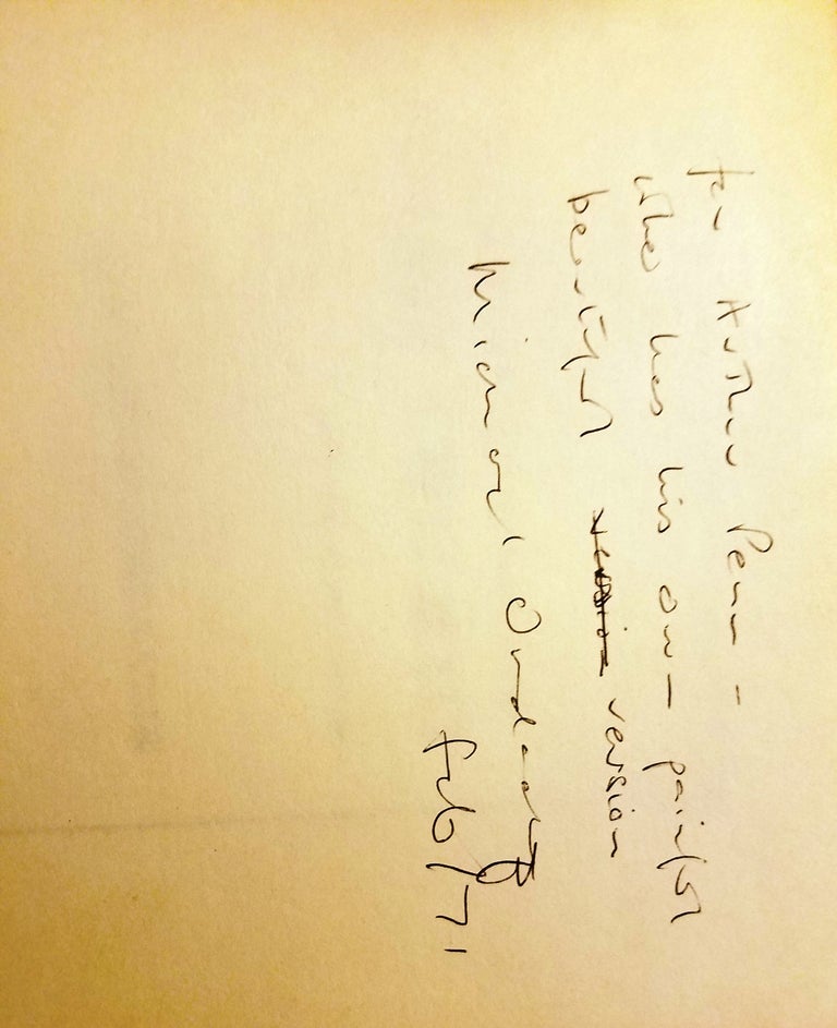 Item #019154 THE COLLECTED WORKS OF BILLY THE KID. LEFT HANDED POEMS with AUTOGRAPH LETTER SIGNED (ALS). Michael ONDAATJE, Arthur Penn.