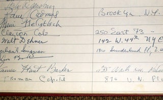 Item #019782 AUTOGRAPH GUEST BOOK for the Banfer Gallery, Inc. Edward ALBEE, John ASHBERY, Paul...