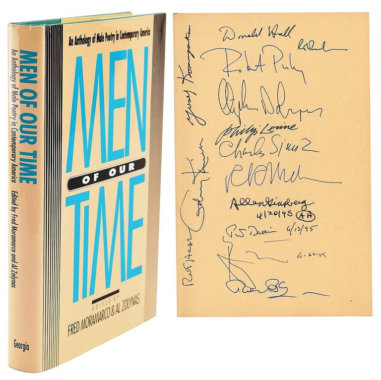 Item #019801 MEN OF OUR TIME. AN ANTHOLOGY OF MALE POETRY IN CONTEMPORARY AMERICA. Robert BLY, Allen GINSBERG, Donald HALL, Philip LEVINE, et. al, Fred MORAMARCO, Al ZOLYNAS.