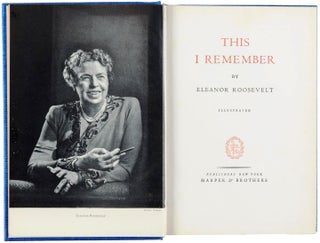 Item #019968 THIS I REMEMBER. Eleanor ROOSEVELT