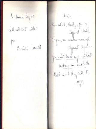 Item #020262 THE WOMAN AT THE WASHINGTON ZOO with a Complete MANUSCRIPT of His Poem "A War"...