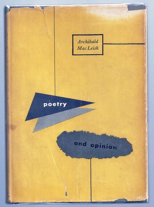 Item #020306 POETRY AND OPINION. THE PISAN CANTOS OF EZRA POUND. A Dialog on the Role of Poetry....