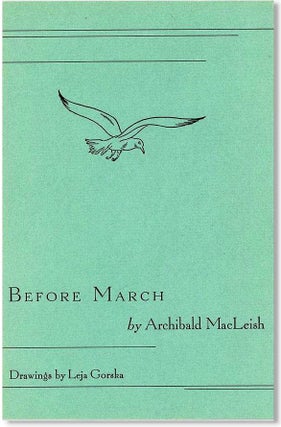 Item #020334 BEFORE MARCH. Archibald MacLEISH