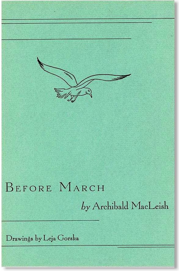 Item #020334 BEFORE MARCH. Archibald MacLEISH.