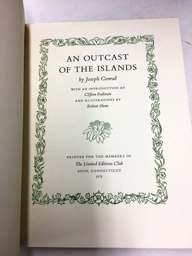 Item #020406 AN OUTCAST OF THE ISLANDS. Joseph CONRAD.