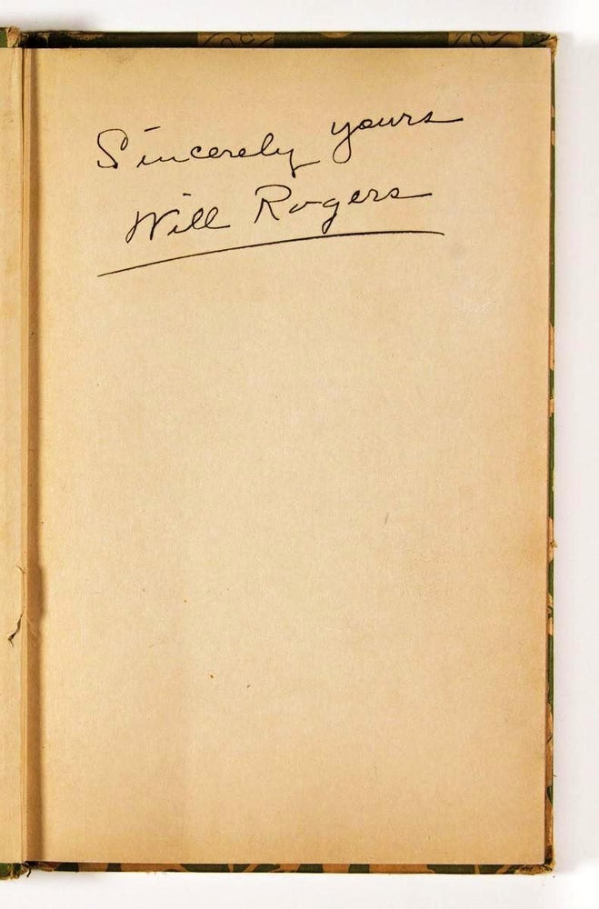 Item #020419 ROGERS-ISMS. THE COWBOY PHILOSOPHER ON PROHIBITION. Will ROGERS.