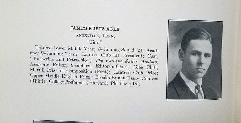 Item #020583 THE PEAN 1928. James AGEE.