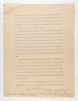 Item #020615 ARCHIVE OF LETTERS AND MANUSCRIPTS Relating to Cable's book KINCAID'S BATTERY....