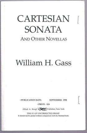Item #020706 CARTESIAN SONATA AND OTHER NOVELLAS. William GASS