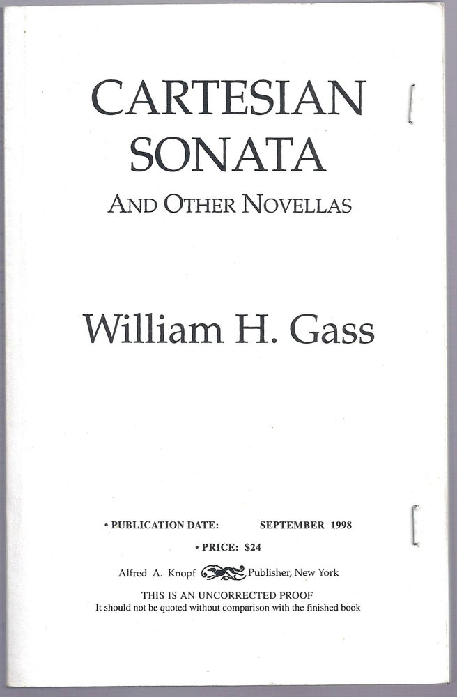 Item #020706 CARTESIAN SONATA AND OTHER NOVELLAS. William GASS.
