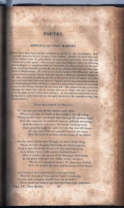 Item #020757 DEFENCE OF FORT M'HENRY ["The Star-Spangled Banner"] in THE ANALECTIC MAGAZINE...