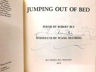 Item #020797 JUMPING OUT OF BED. Poems. Robert. HUI-MING BLY, Wang