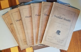 Item #021065 THE OVERLAND MONTHLY. Volume I, #1-6 with AUTOGRAPH LETTER SIGNED (ALS) by Harte....