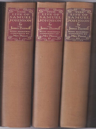 Item #021132 THE LIFE OF SAMUEL JOHNSON, LL.D. James BOSWELL