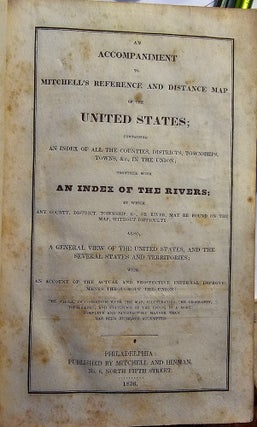 Item #021344 AN ACCOMPANIMENT TO MITCHELL'S REFERENCE AND DISTANCE MAP OF THE UNITED STATES;...