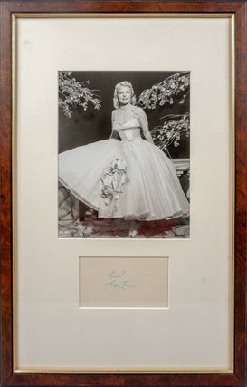 Item #021410 SIGNATURE Matted and Framed with a Photograph. Peggy LEE
