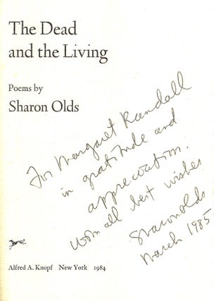 Item #021629 THE DEAD AND THE LIVING. Sharon OLDS