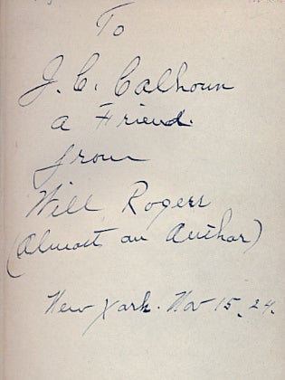 Item #021754 THE ILLITERATE DIGEST. Will ROGERS
