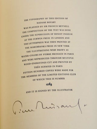 Item #021878 MADAME BOVARY. Gustave FLAUBERT