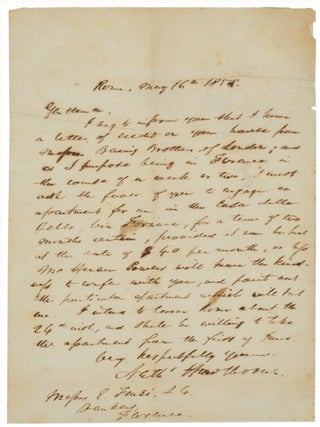 Item #022115 AUTOGRAPH LETTER SIGNED (ALS). Nathaniel HAWTHORNE