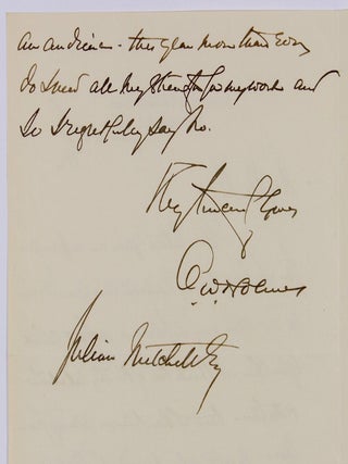 Item #022207 AUTOGRAPH LETTER SIGNED (ALS). Oliver Wendell HOLMES, Jr