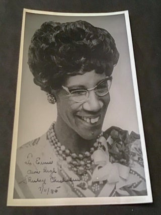 Item #022260 SIGNED PHOTOGRAPH. Shirley CHISHOLM
