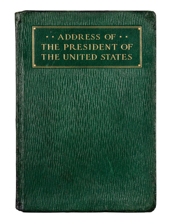 Item #022428 ADDRESS OF THE PRESIDENT OF THE UNITED STATES DELIVERED AT A JOINT SESSION OF THE HOUSES OF CONGRESS APRIL 2, 1917. Woodrow WILSON.
