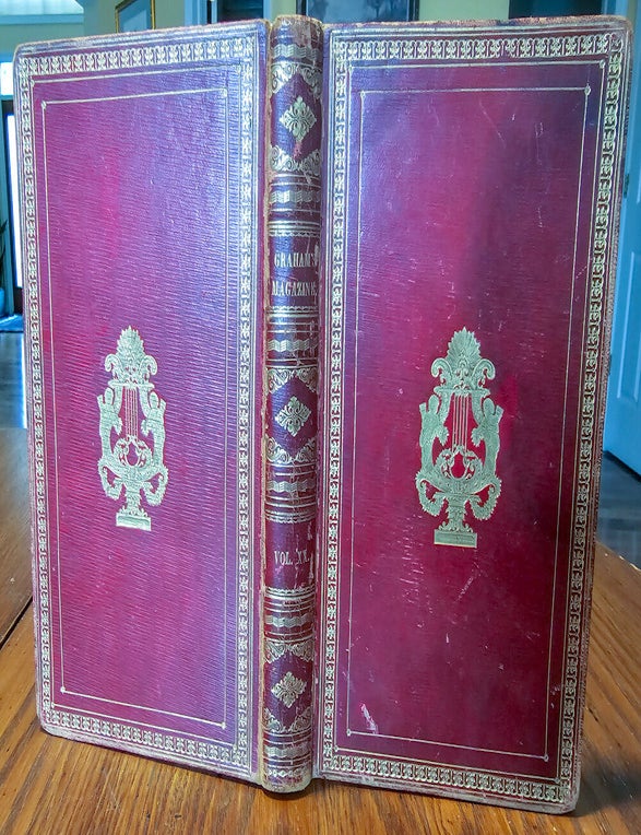 Item #022443 "The Mask of the Red Death," "Life in Death," and three other pieces in GRAHAM'S MAGAZINE. Vol. XX: January 1842-June 1842. Edgar Allan POE.