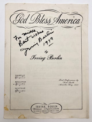 Item #022468 GOD BLESS AMERICA. Irving BERLIN