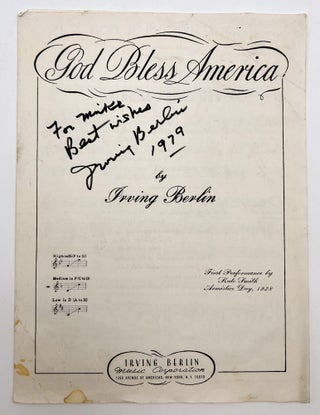Item #022468 GOD BLESS AMERICA. Irving BERLIN