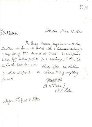 Item #022538 AUTOGRAPH LETTER SIGNED (ALS). Richard Henry DANA, Jr