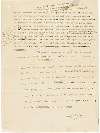 Item #022544 TYPED MANUSCRIPT SIGNED (TMS). H. G. WELLS