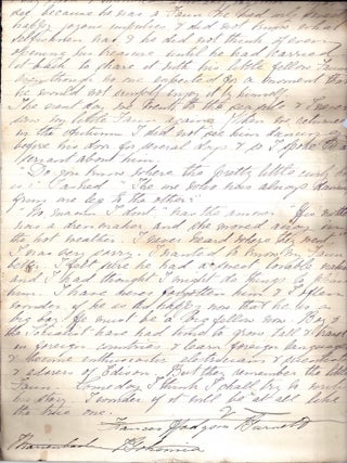 Item #022545 AUTOGRAPH MANUSCRIPT SIGNED (AMS). Frances Hodgson BURNETT