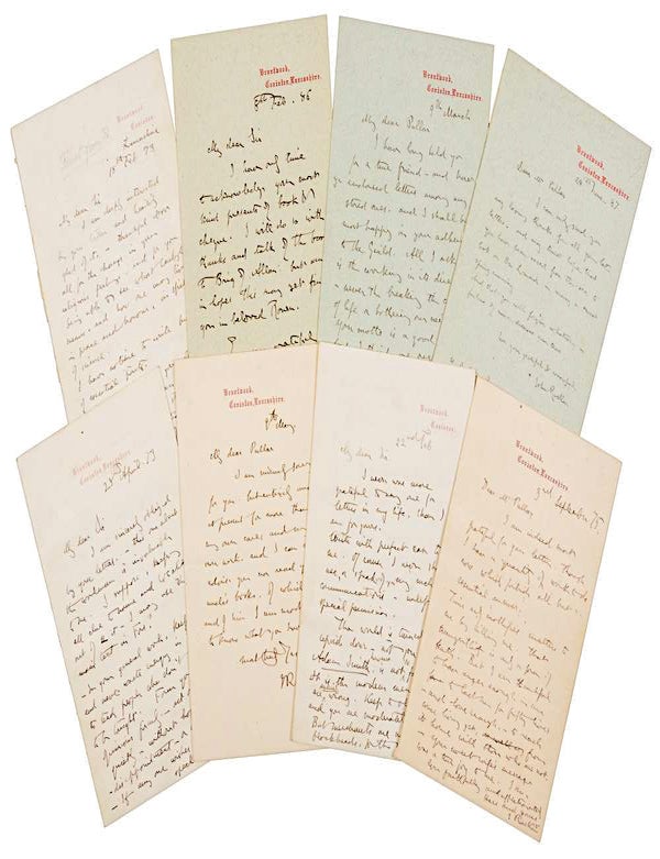 Item #022548 ARCHIVE OF 8 AUTOGRAPH LETTERS SIGNED (ALSs). John RUSKIN.