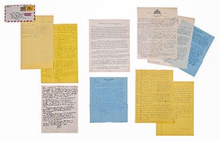 Item #022558 ARCHIVE OF 8 SIGNED LETTERS and a Sweatshirt. John STEINBECK