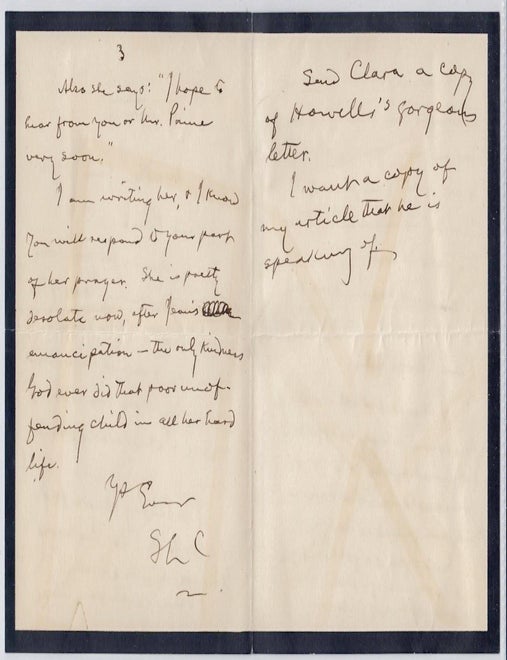 Item #022567 AUTOGRAPH LETTER SIGNED (ALS) to Albert Bigelow Paine, his Biographer. Mark TWAIN, Samuel CLEMENS.