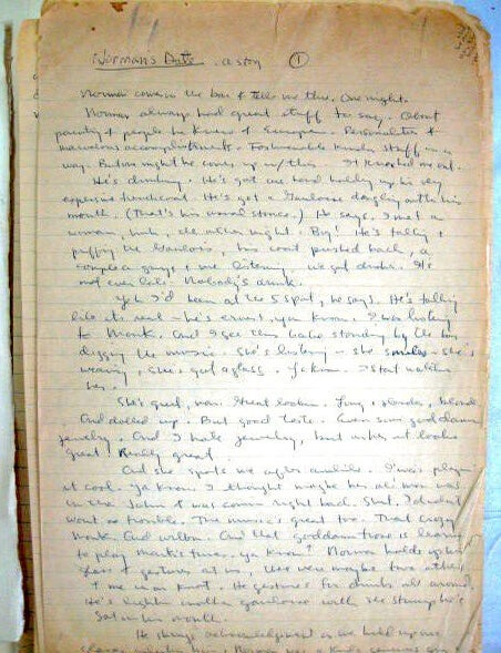 Item #022568 AUTOGRAPH MANUSCRIPT of the Short Story NORMAN'S DATE. Amiri BARAKA, LeRoi JONES.
