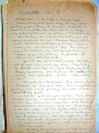 Item #022568 AUTOGRAPH MANUSCRIPT of the Short Story NORMAN'S DATE. Amiri BARAKA, LeRoi JONES