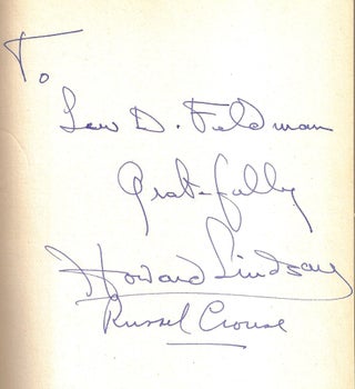 Item #022602 STATE OF THE UNION. Howard LINDSAY, Russel CROUSE